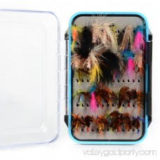 64Pcs Dry Flies Bass Salmon Trouts Flies Nymph and Streamer Fly Fishing flies Kit Waterproof Fly Box for Trout Fly Fishing Flies (same with picture)
